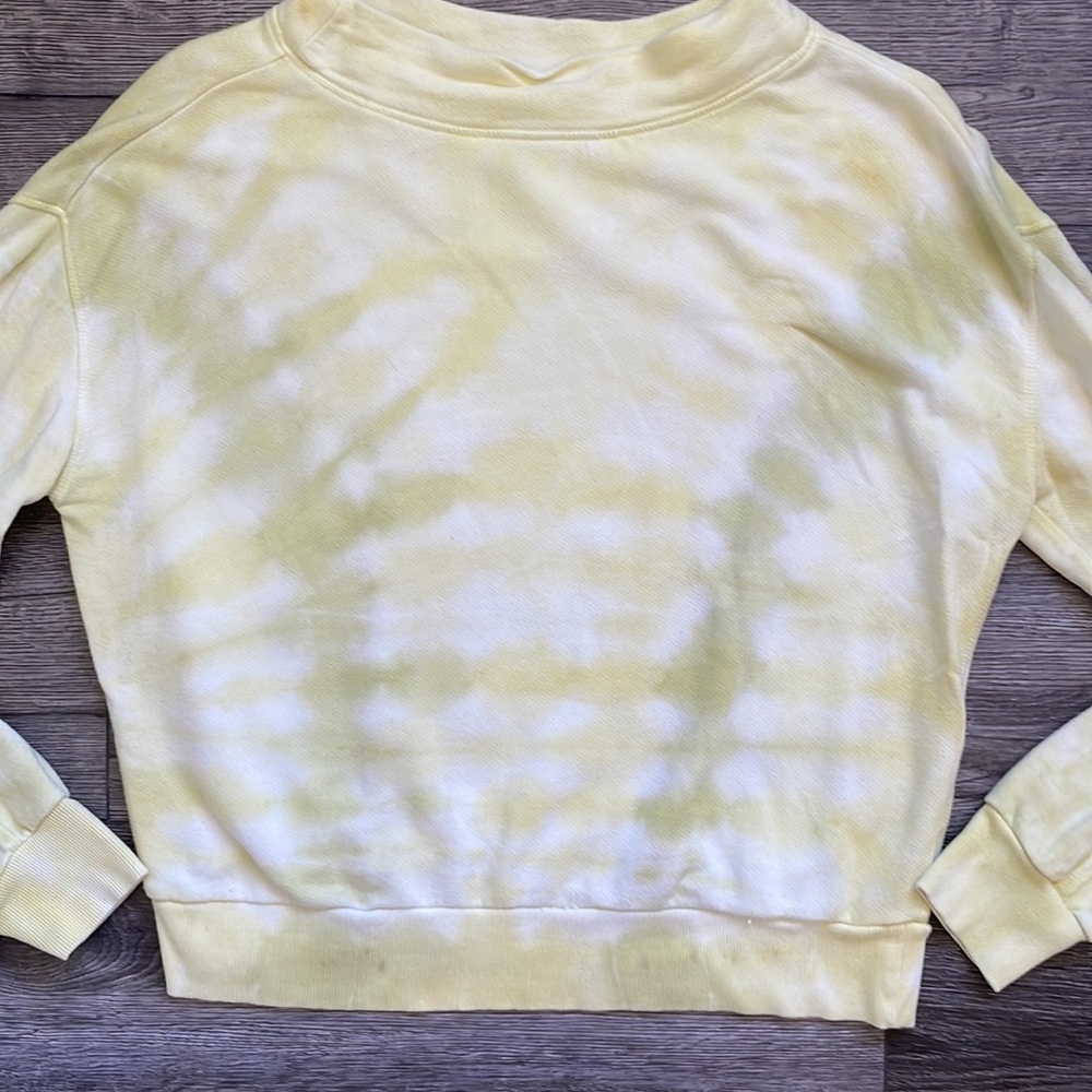 Anthropologie| Pilcro | Elayna Yellow Tie Dye Pullover Jumper Sweatshirt  Medium - Picture 3 of 11